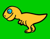 Disegno Giovane Tirannosauro rex pitturato su sofiam