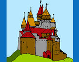 Disegno Castello medievale  pitturato su juventino