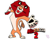 Disegno Madagascar 2 Alex 2 pitturato su Mintaka