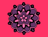 Disegno Mandala un fiore pitturato su mecy