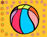 Disegno Pallone da pallacanestro pitturato su Rossanina
