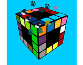 Disegno Cubo di Rubik pitturato su marialaura