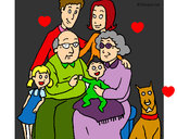 Disegno Famiglia pitturato su Francy01