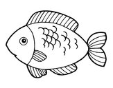 Disegno Pesce da mangiare pitturato su elpulpo