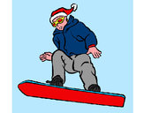 Disegno Snowboard pitturato su lorisrex