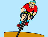 Disegno Ciclista con il berretto  pitturato su Davide2007