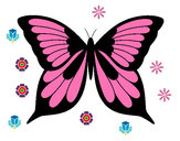 Disegno Farfalla 8 pitturato su LorieAnna