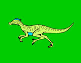 Disegno Velociraptor  pitturato su Alessandro