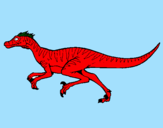 Disegno Velociraptor  pitturato su g