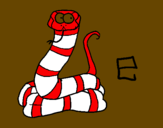 Disegno Serpente  pitturato su g