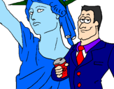 Disegno Stati Uniti d'America pitturato su www