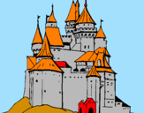 Disegno Castello medievale  pitturato su Nicola