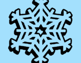 Disegno Fiocco di neve  pitturato su tommasoviola