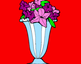 Disegno Vaso di fiori pitturato su Elena