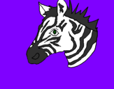 Disegno Zebra II pitturato su chiara