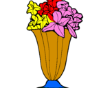 Disegno Vaso di fiori pitturato su Irene