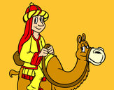 Disegno Melchiorre a cammello pitturato su Bellezza