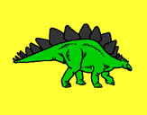 Disegno Stegosaurus  pitturato su mariootta