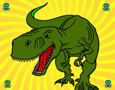 Disegno Tyrannosaurus Rex arrabbiata pitturato su Raptorjp