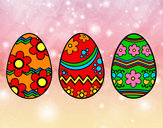 Disegno Tre uovo di Pasqua pitturato su Gabriel07