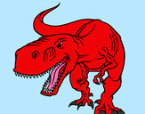 Disegno Tyrannosaurus Rex arrabbiata pitturato su FILIPPO31