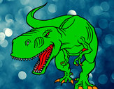 Disegno Tyrannosaurus Rex arrabbiata pitturato su robyartist