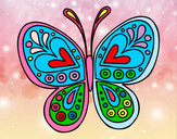 Disegno Mandala farfalla pitturato su Vale2008