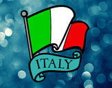Disegno Bandiera d'Italia pitturato su Nikolette