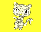 Disegno Mummia gatto scaraboechio pitturato su Nikolette