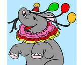 Disegno Elefante con 3 palloncini  pitturato su sara2007