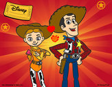 Disegno Jessie e Woody pitturato su Camilla28