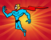 Disegno Supereroi potente pitturato su Daniele05