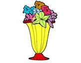 Disegno Vaso di fiori 2a pitturato su SOFIA2009