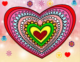 Disegno Mandala cuore pitturato su stellamiri