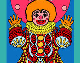 Disegno Pagliaccio mascherato  pitturato su MiriSara