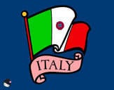 Disegno Bandiera d'Italia pitturato su carlotta02