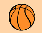 Disegno Pallone da pallacanestro pitturato su Nikolette