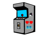 Disegno Videogioco arcade pitturato su vivi
