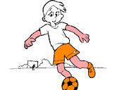 Disegno Giocare a calcio pitturato su jacopino
