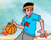 Disegno Giovane giocatore di basket pitturato su RobertoV