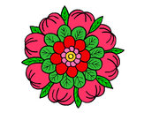 Disegno Floral Mandala pitturato su KaVa90