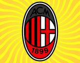 Disegno Stemma del AC Milan pitturato su nssptet