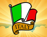 Disegno Bandiera d'Italia pitturato su davide07