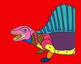 Disegno Dinosauro pitturato su joshua