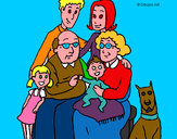 Disegno Famiglia pitturato su cele3