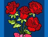 Disegno Mazzo di rose  pitturato su Lilith