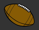 Disegno Pallone di football americano  pitturato su Alesandro