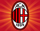 Disegno Stemma del AC Milan pitturato su Aldo69