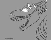Disegno Scheletro di Tyrannosaurus rex pitturato su GABRIEL200