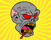 Disegno Testa di zombie pitturato su jonny6000